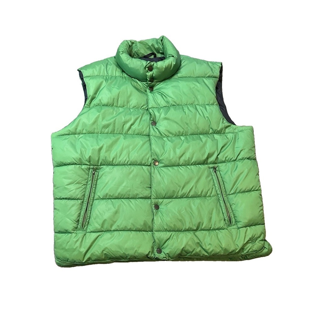 American Eagle Outfitters Green Mens Puffer Vest XL Zipper Snap Y2K Gorpcore